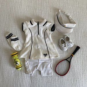 1990s Vintage American Girl Doll Tennis Outfit and Accessories